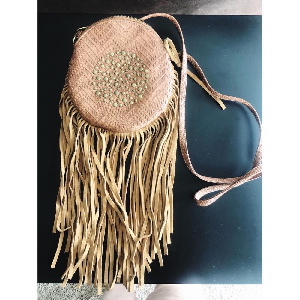 Fringe Circle Crossbody